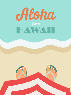 Retro Style Beach Poster