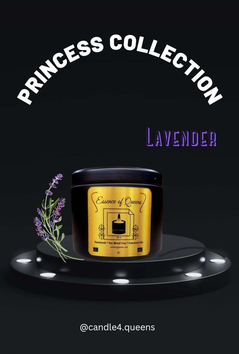 Lavender  - Princess Mini Candle
