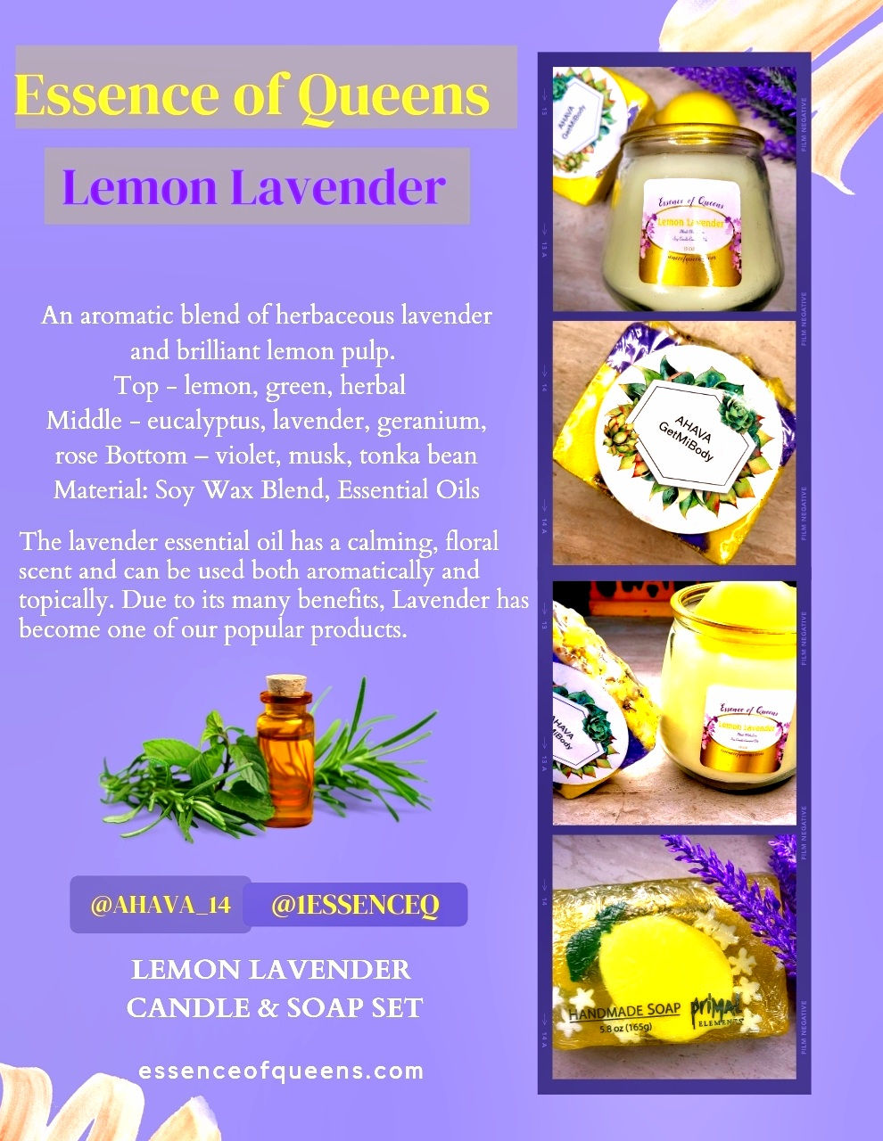 Lemon Lavender Candle & Soap Set