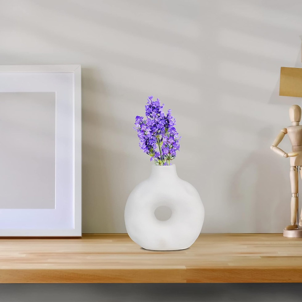Thumbnail: Ceramic Vase Set 3, Modern Blue and Green Vase, Farmhouse Decor, Rustic Decorati