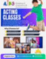 Acting Classes for all flyer
