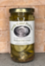 An imgae of a single jar of Dill pickle chips