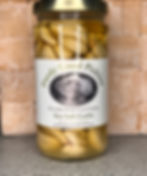 Thumbnail: Front view of a jar of pickled garlic.