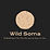 A logo with e pale pink moon in the center. Under it it says Wild Soma