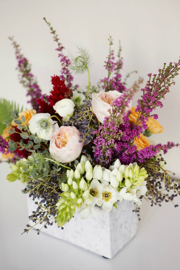 colorful floral centerpiece 