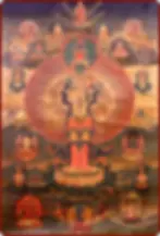 Thangka painting of the Thousand-Armed Avalokiteshvara from Tibet.