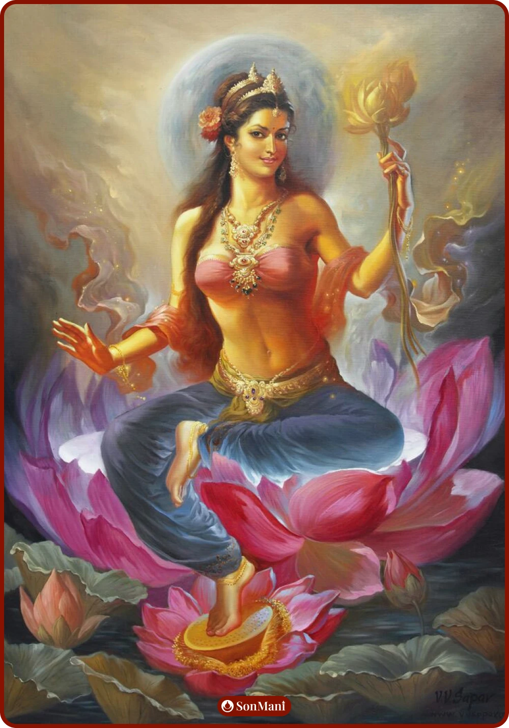 Humsvaranadini Tara in Indian style by artist V.V.Sapar