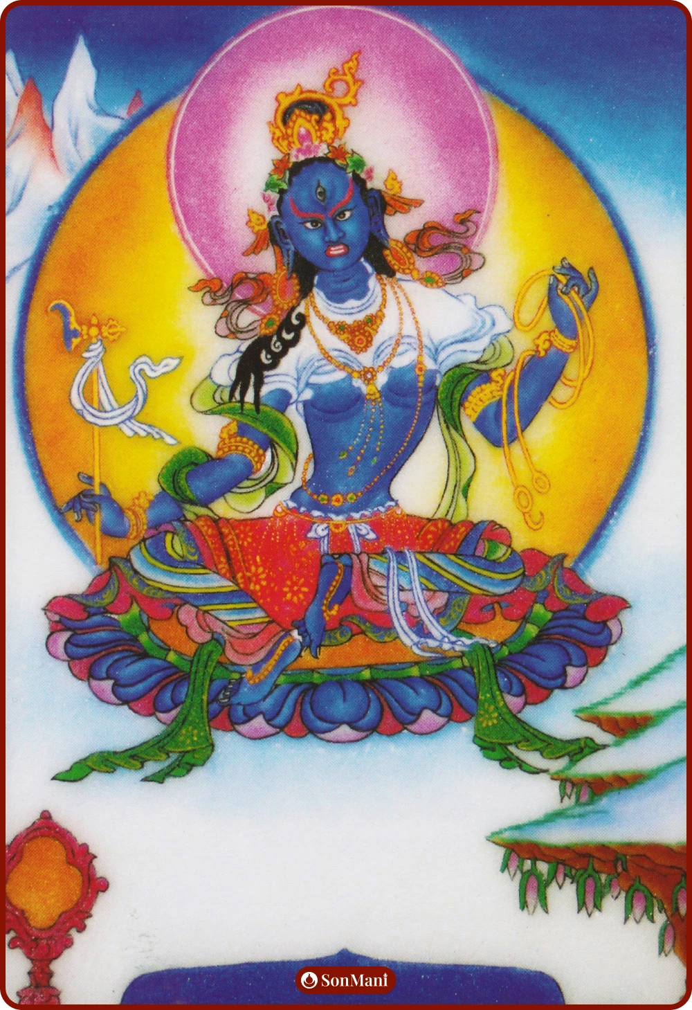 Jagadvasi Tara on gemstone painting by the Drukpa lineage