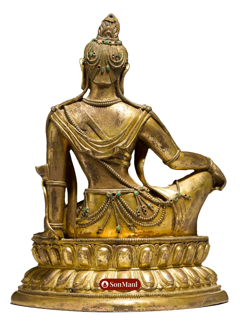 Metallic statue of Chittavishramana Avalokiteshvara from China