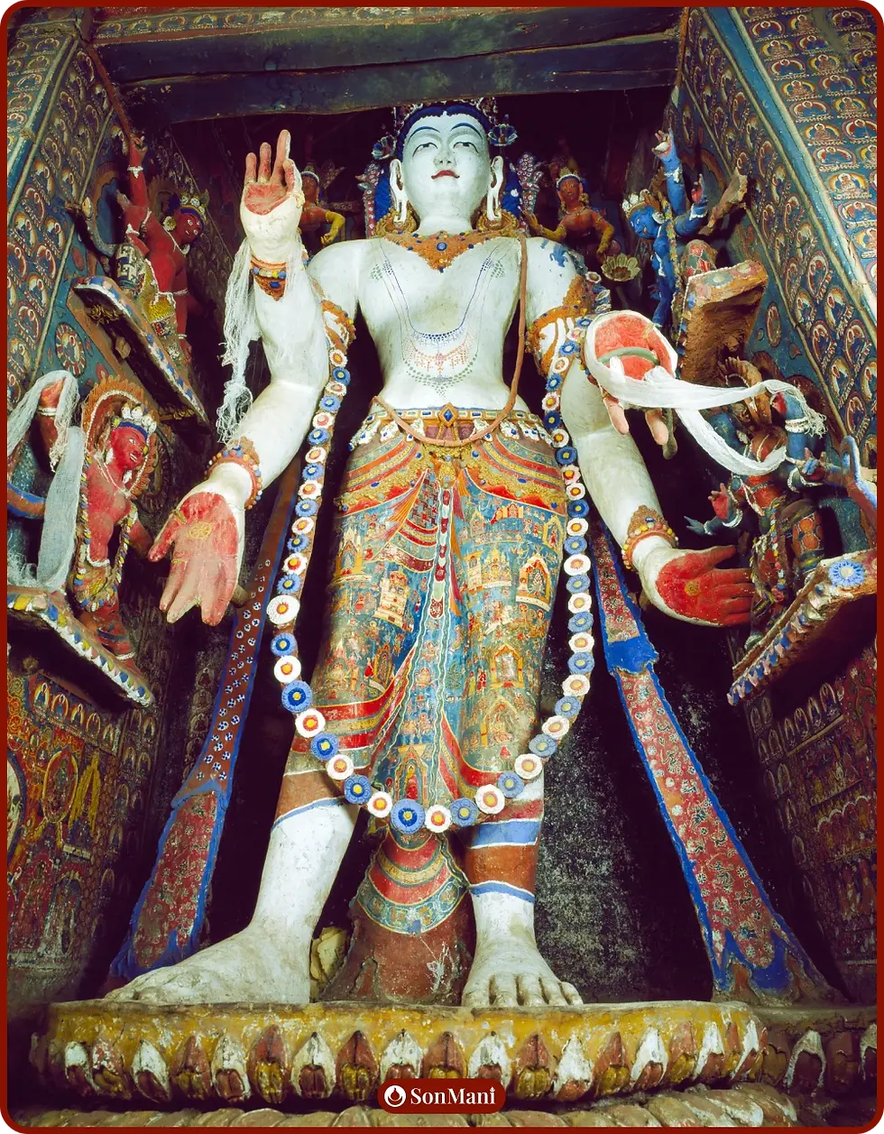 Avalokiteshvara statue in Alchi monastery, Ladakh.