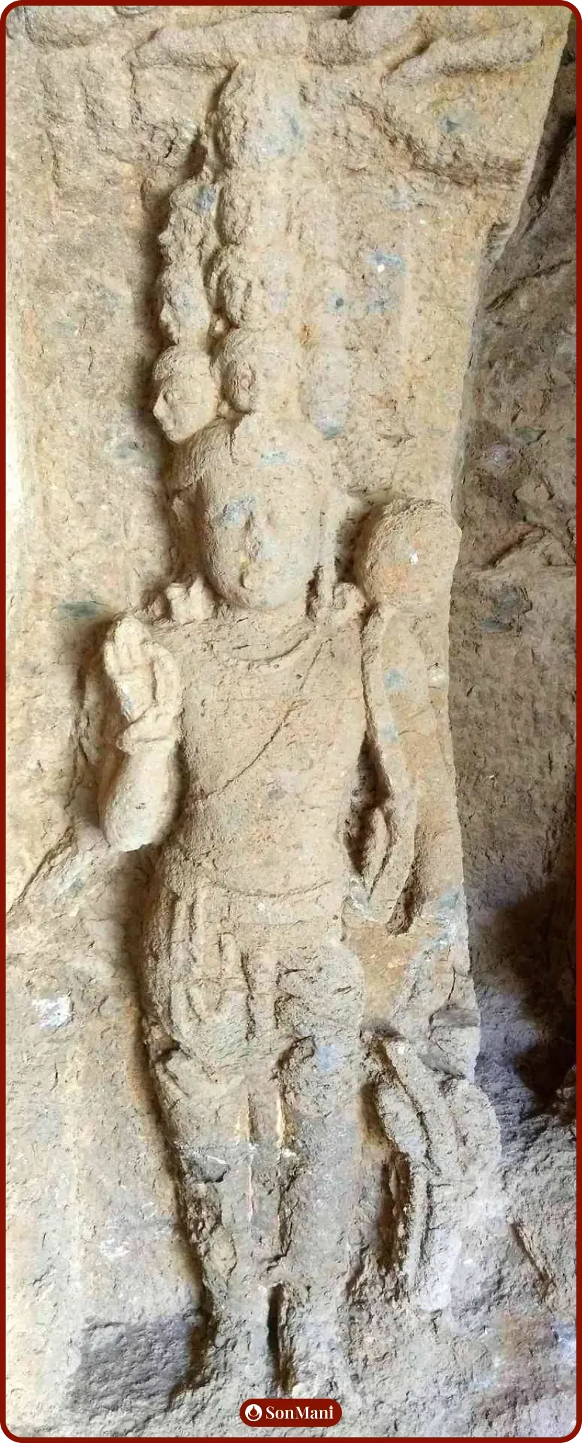 Statue of Ekadasamukha Avalokiteshvara in India.