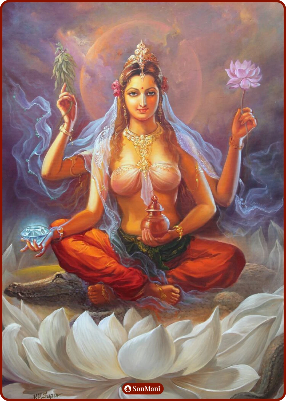 Vashitottamada Tara in Indian style by artist V.V.Sapar