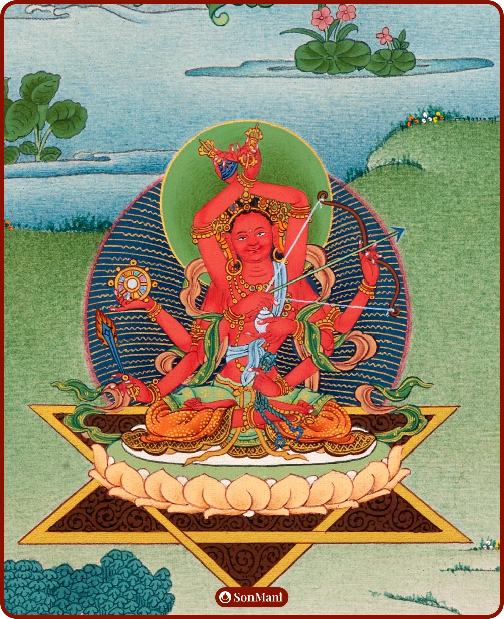 Pravira Tara thangka painting on canvas