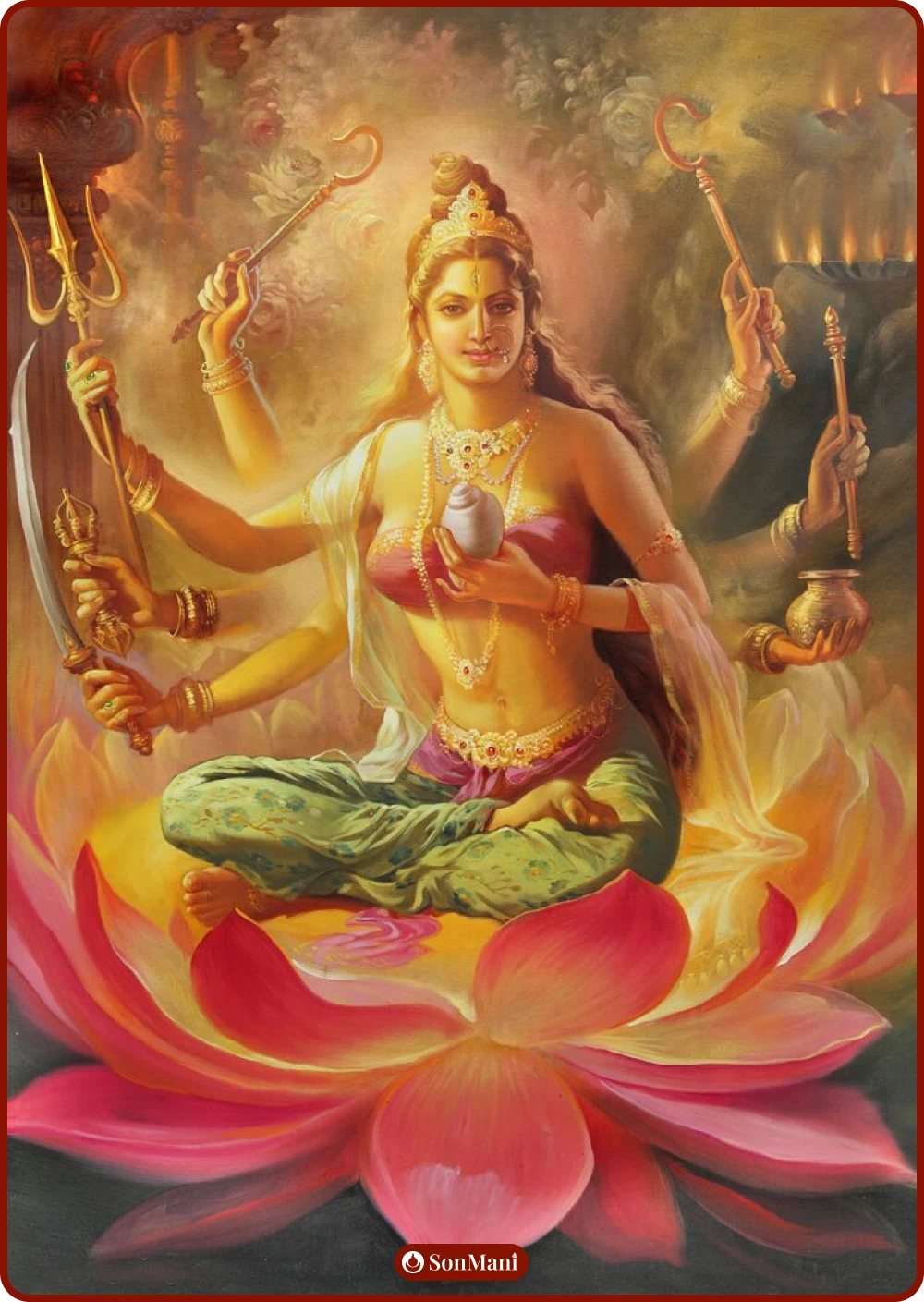 Mangalavabhasa Tara painting in Indian style by artist V.V.Sapar