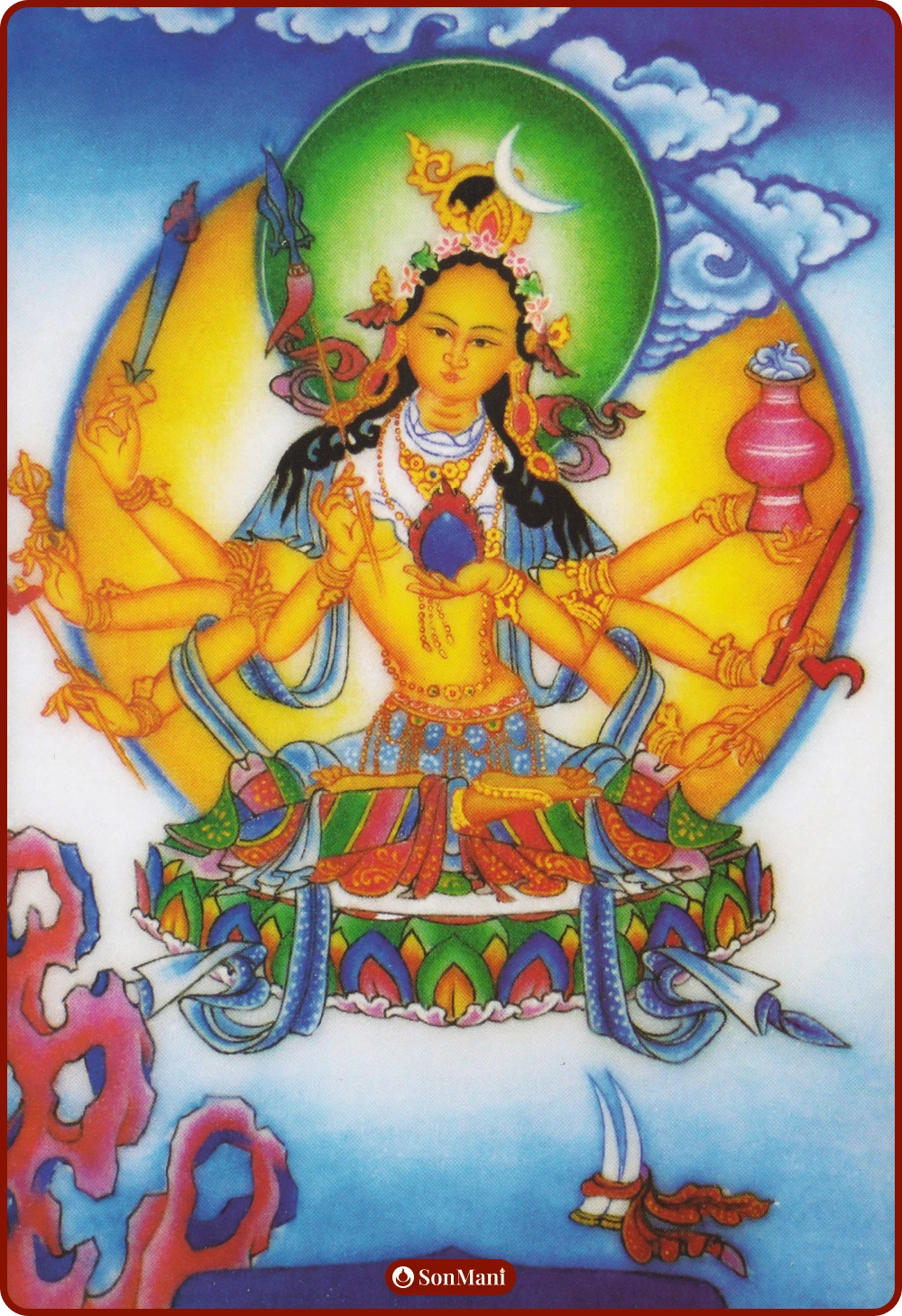 Mangalavabhasa Tara in gemstone painting by the Drukpa lineage