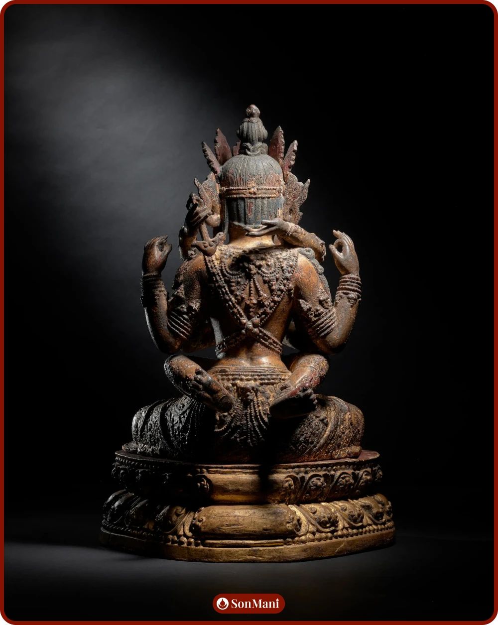 Wooden statue of Jinasagara Avalokiteshvara, from China.