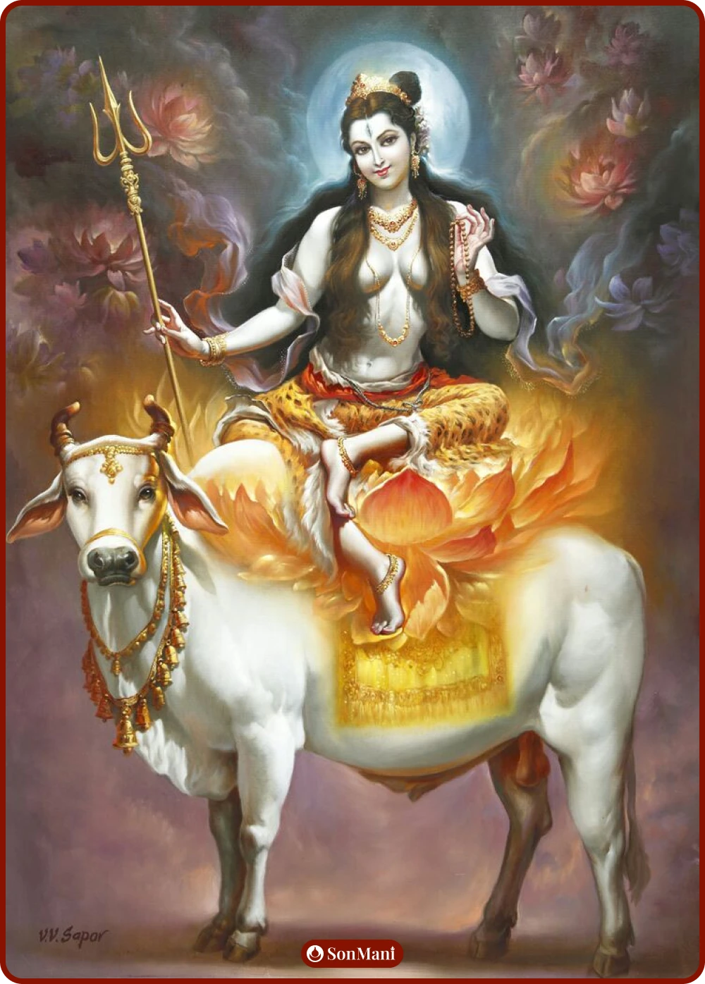 Paripurana Tara painting in Indian style by artist V.V.Sapar