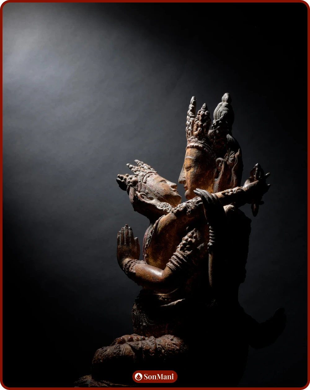 Wooden statue of Jinasagara Avalokiteshvara, from China.