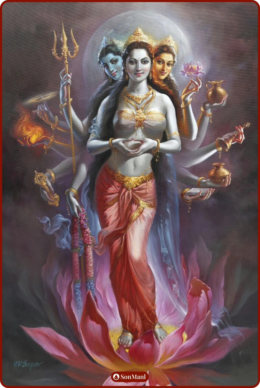 Chandrakanti Tara painting in Indian style by artist V.V.Sapar