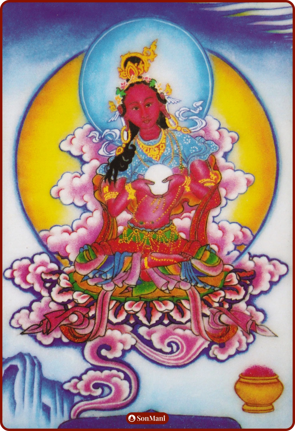 Sukhasadhana Tara in gemstone painting by the Drukpa lineage