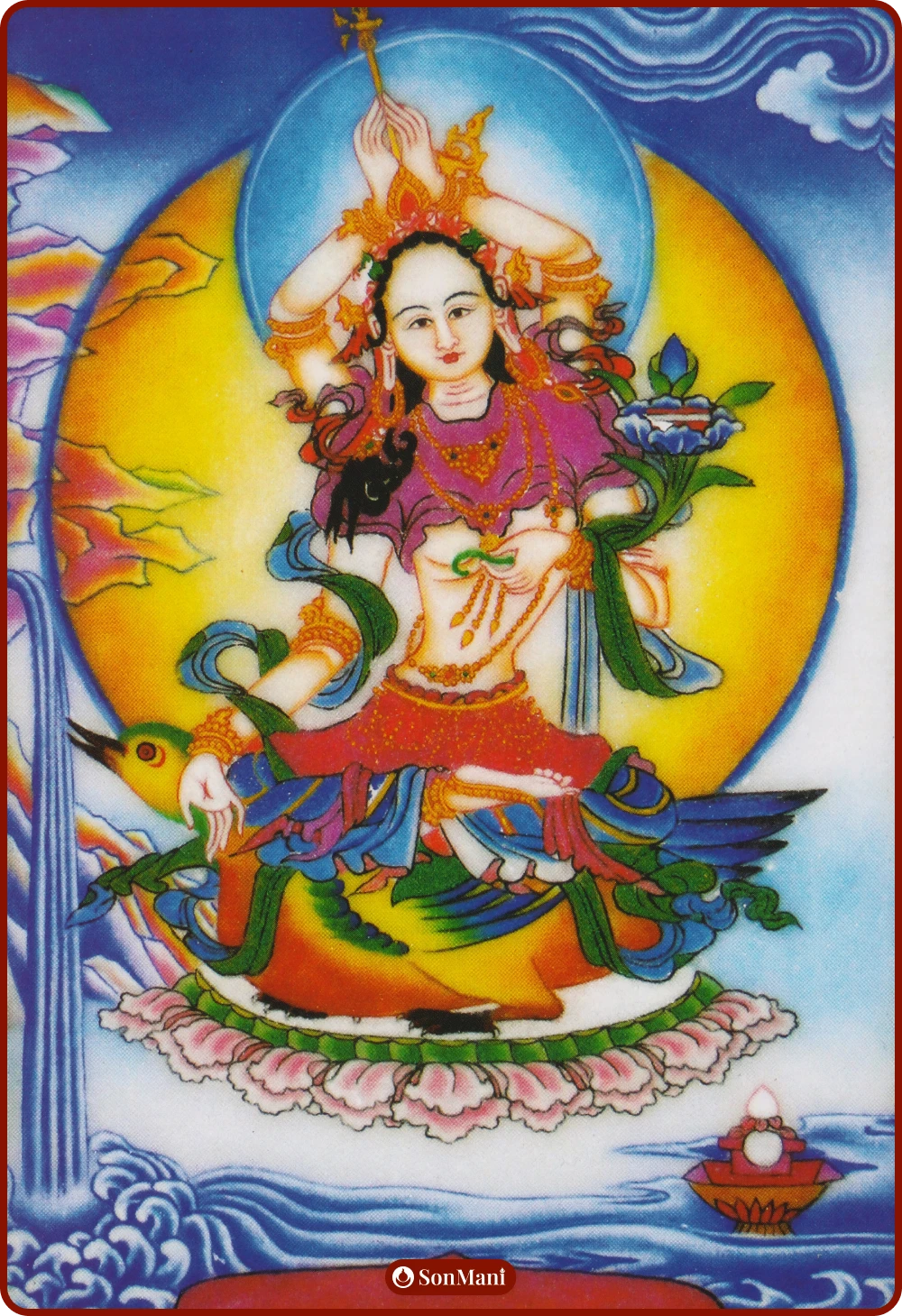Vijaya Tara in gemstone painting by the Drukpa lineage