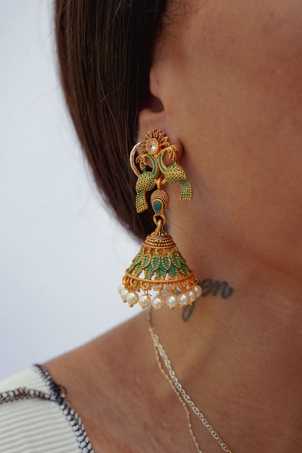 Thumbnail: Green Jungle Canopy Earrings
