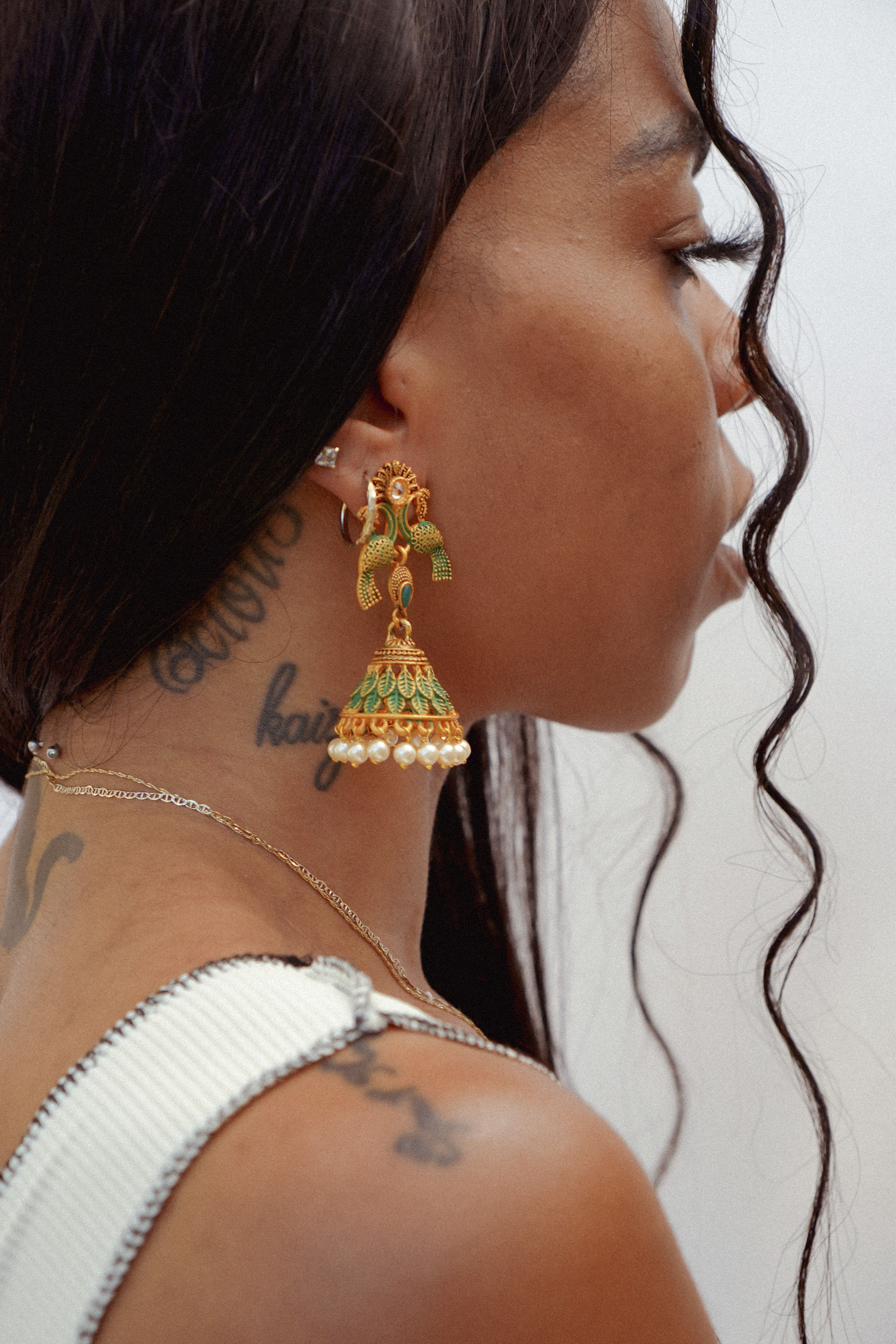 Green Jungle Canopy Earrings