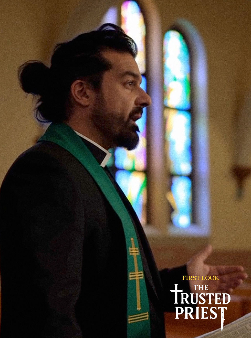 “The Trusted Priest” a microdrama starring Stefan Pinto - A priest falls for a married OnlyFans woman and begins “cleansing” her affairs, believing he’s saving her soul, unaware he’s losing his own.