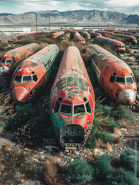 Tarbes Lourdes Pyrénées Airport -  Airplane Graveyard by Stefan Pinto