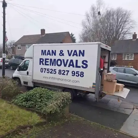 Shift It Man and Van Removals van being loaded for house move in Birmingham