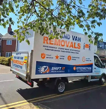 Shift It Man and Van Removals luton van parked in Rubery