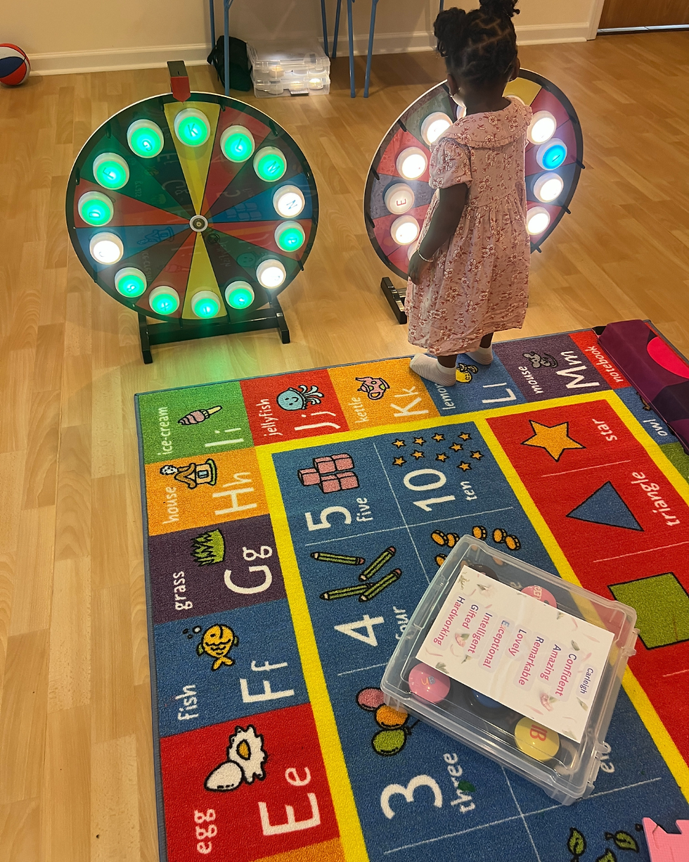 a mat with alphabets on it