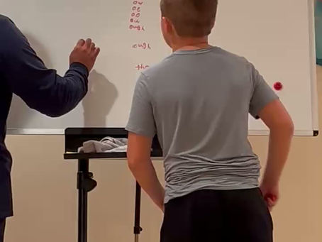 Student with ADHD spelling