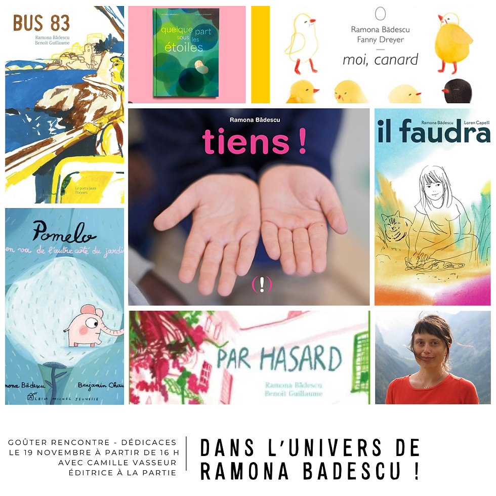 Goûter rencontre et dédicace avec Ramona Badescu - et Camille Vasseur de La Partie