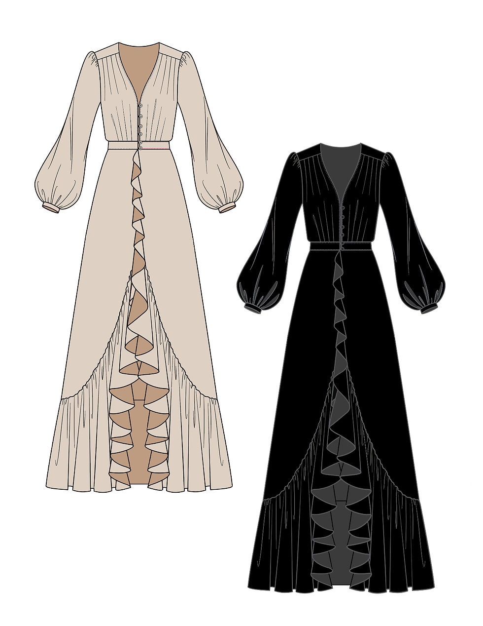 RUFFLE DRESS