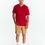 Miniature : T-shirt col V homme – Uni Rouge