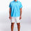Miniature : Chemise homme manches courtes – Uni Cyan