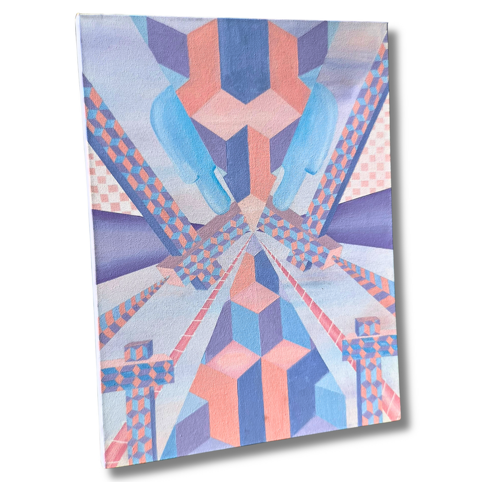 Thumbnail: Checkered Mates - Original Painting