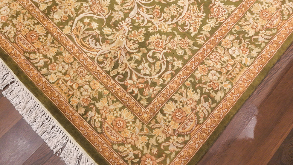 Thumbnail: 4'2"x6'1" Handmade Pak Tabriz - M1035-494B