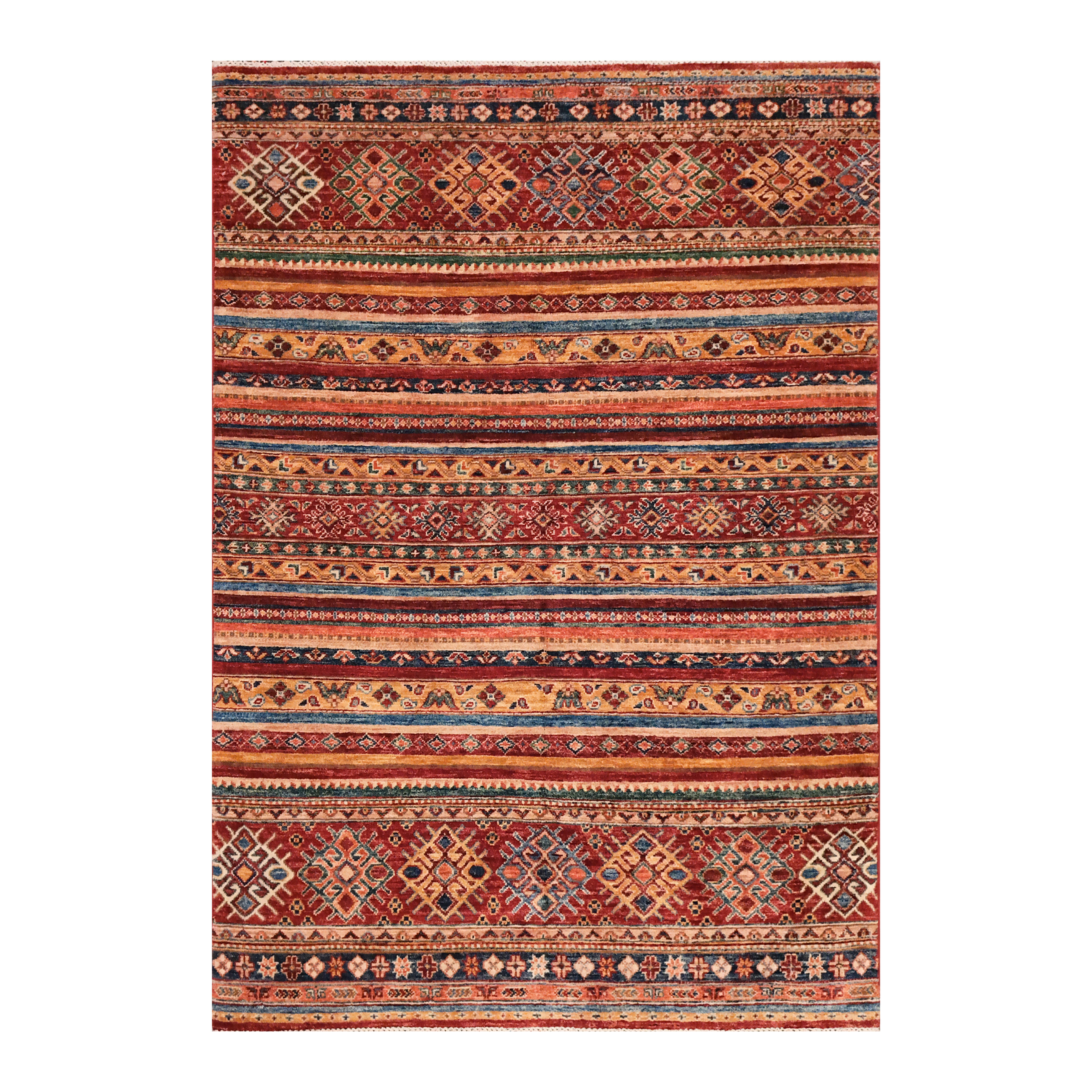 4' 3" X 5' 10" PAK  TRIBAL  WOOL M1909-424