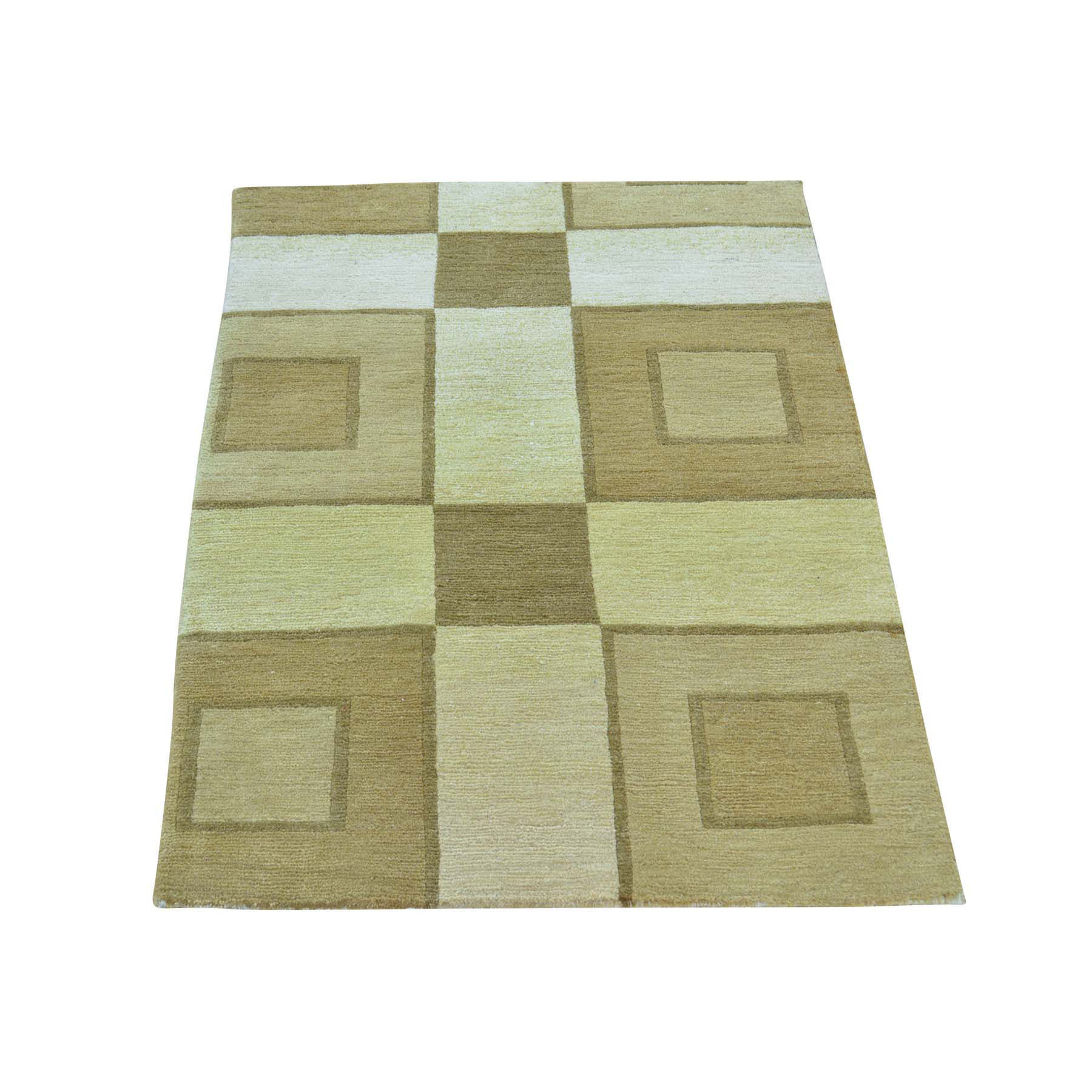 1'10"x2'10" Modern Nepali 100 Percent Wool Handmade Rug Modern - Sh29227