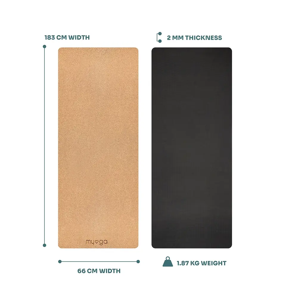 Thumbnail: Thick Cork Yoga Mat "Elephant"
