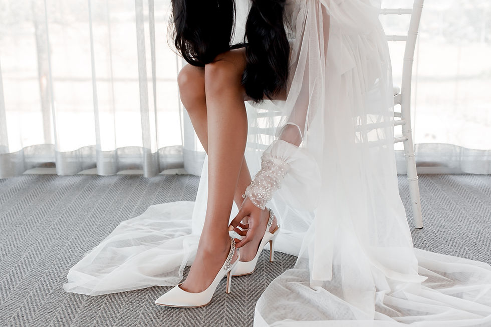 Thumbnail: Bonnie - White Crystal Embellished Sling Back Bridal Pump