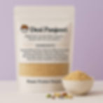 Power Protein Panjeeri Pouch with white bowl full of Panjeeri and some nuts