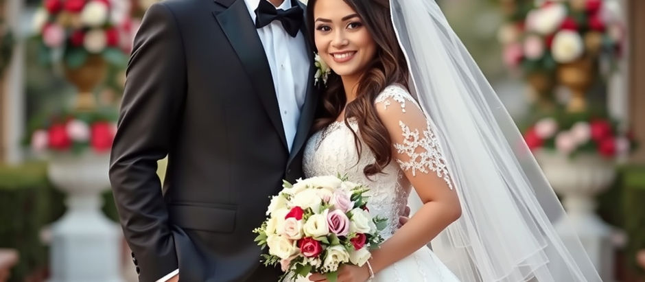 a happy couple married