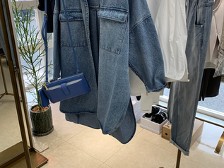 春らしいコーディネート❣デニムシャツジャケットすぐに使える❣