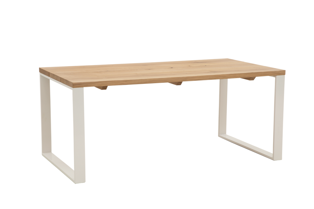 Lankku ruokapöytä 180x95cm, Väri: Nordic, valkoinen