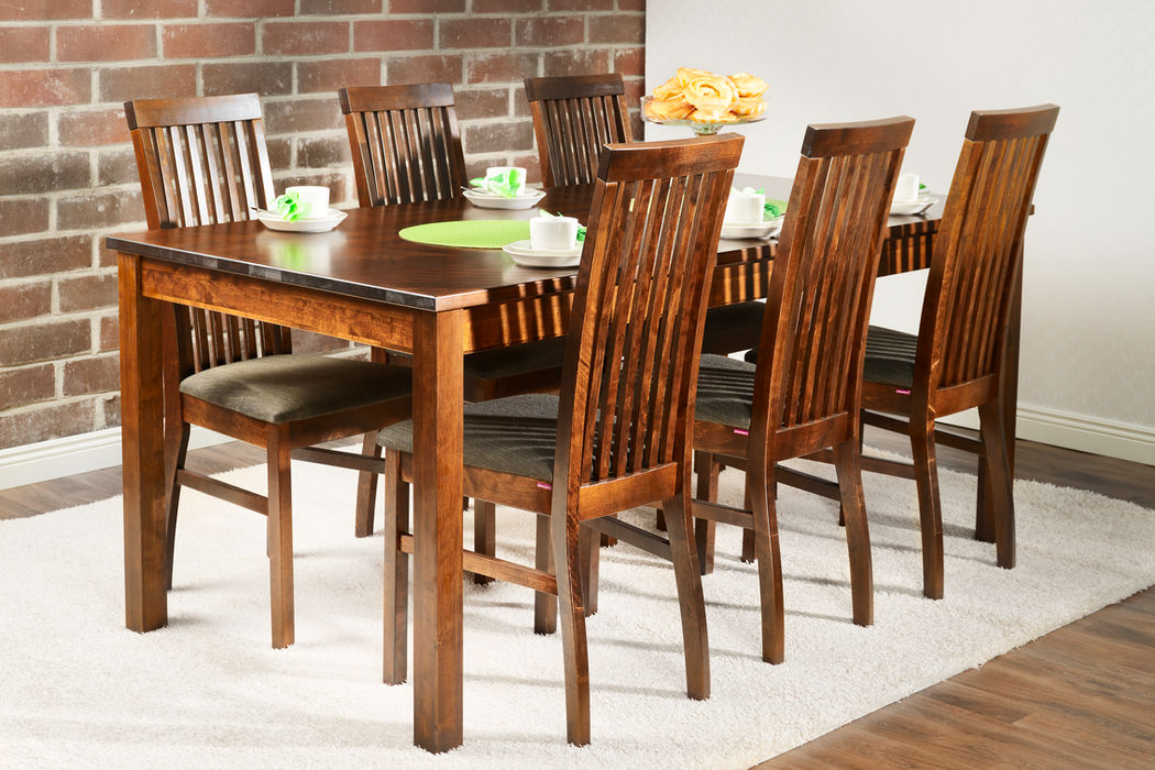 Classic ruokatuoli ja Classic ruokapöytä 175x95cm, Verhoilu: -kangas, Väri: Pähkinä