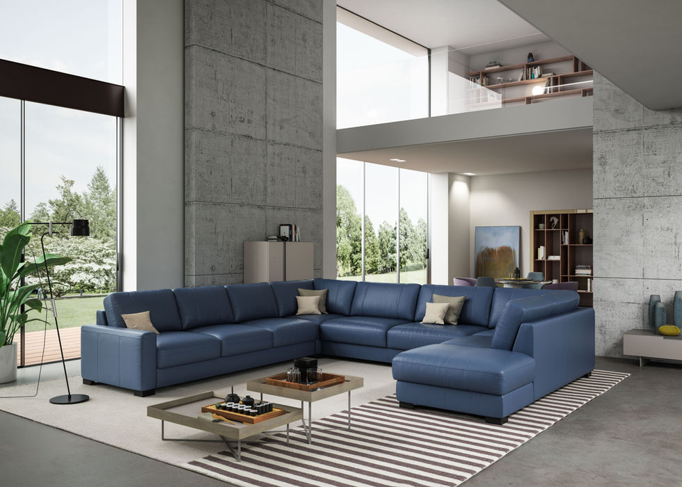 Tokyo avokulmasohva, Verhoilu: Soft Antique 4100 -nahka, Jalat: 402/6 Wenge