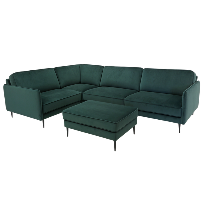 Manhattan kulmasohva ja Manhattan Rahi, Verhoilu: Megan 73 -kangas, Jalat: 227/15 Musta metalli